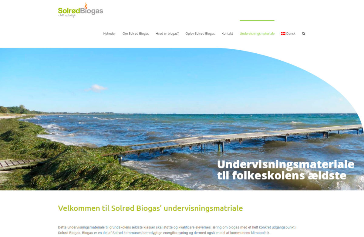 SB-undervisning – opt (1) Forside til Solrød Biogas' undervisningsportal